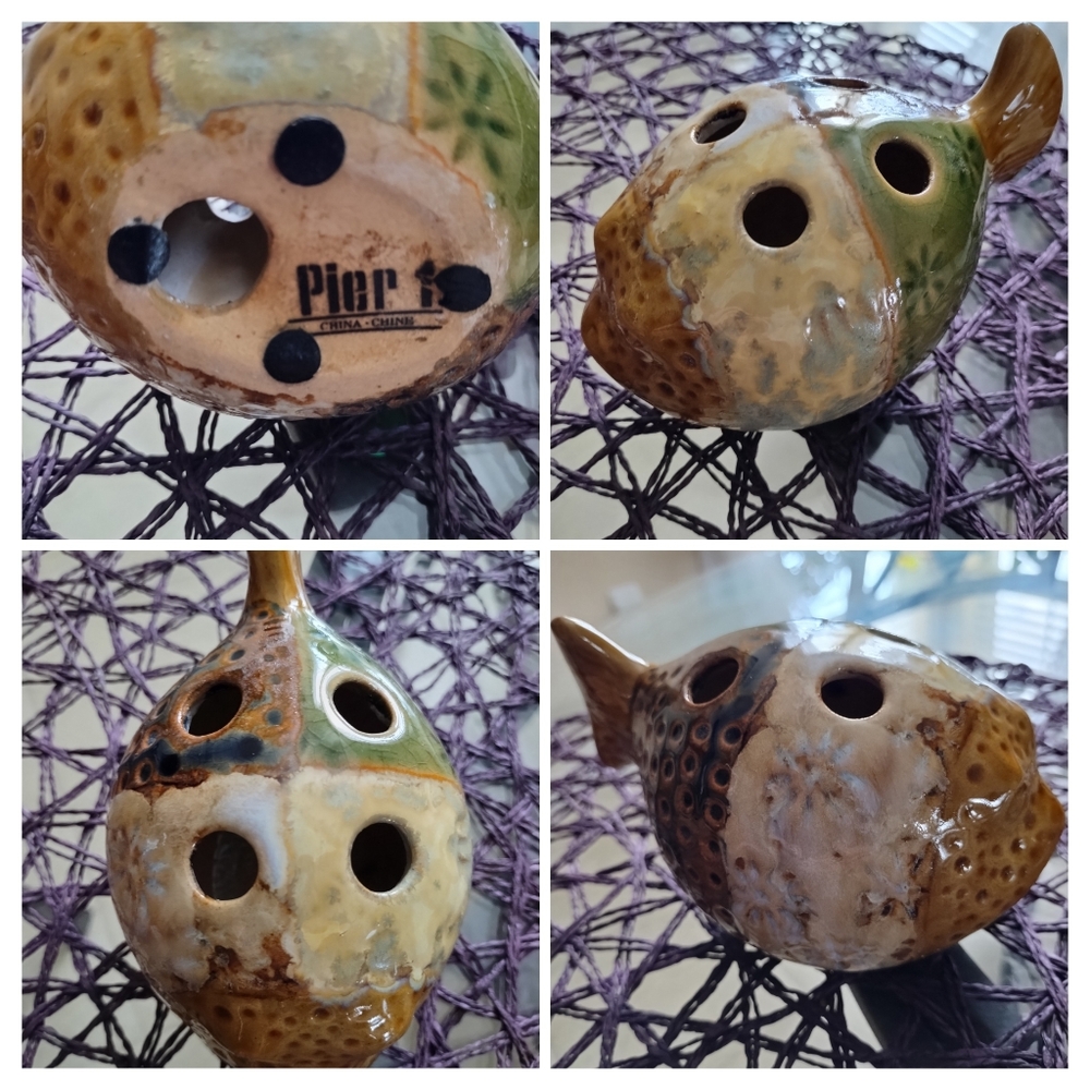 Pier 1 Puffer Fish Bathroom Toothbrush Holder